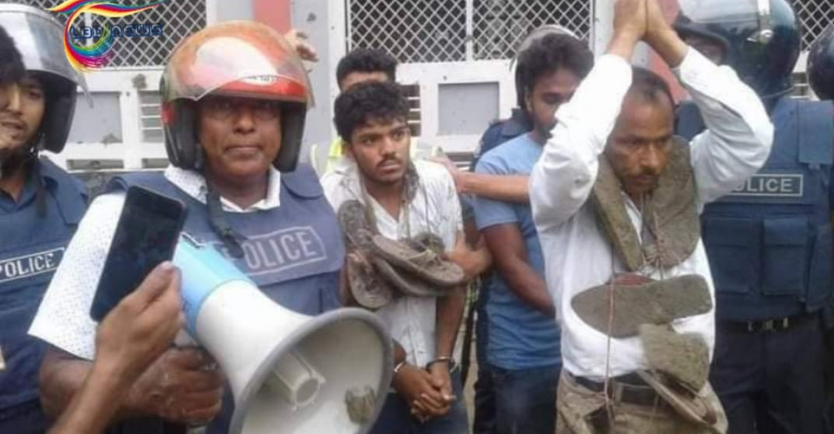 নূপুর শর্মার পক্ষে ফেসবুক পোস্টের জের, নড়াইলে কলেজ অধ্যক্ষ এবং হিন্দু শিক্ষার্থীকে জুতার মালা পরিয়ে লাঞ্ছিত